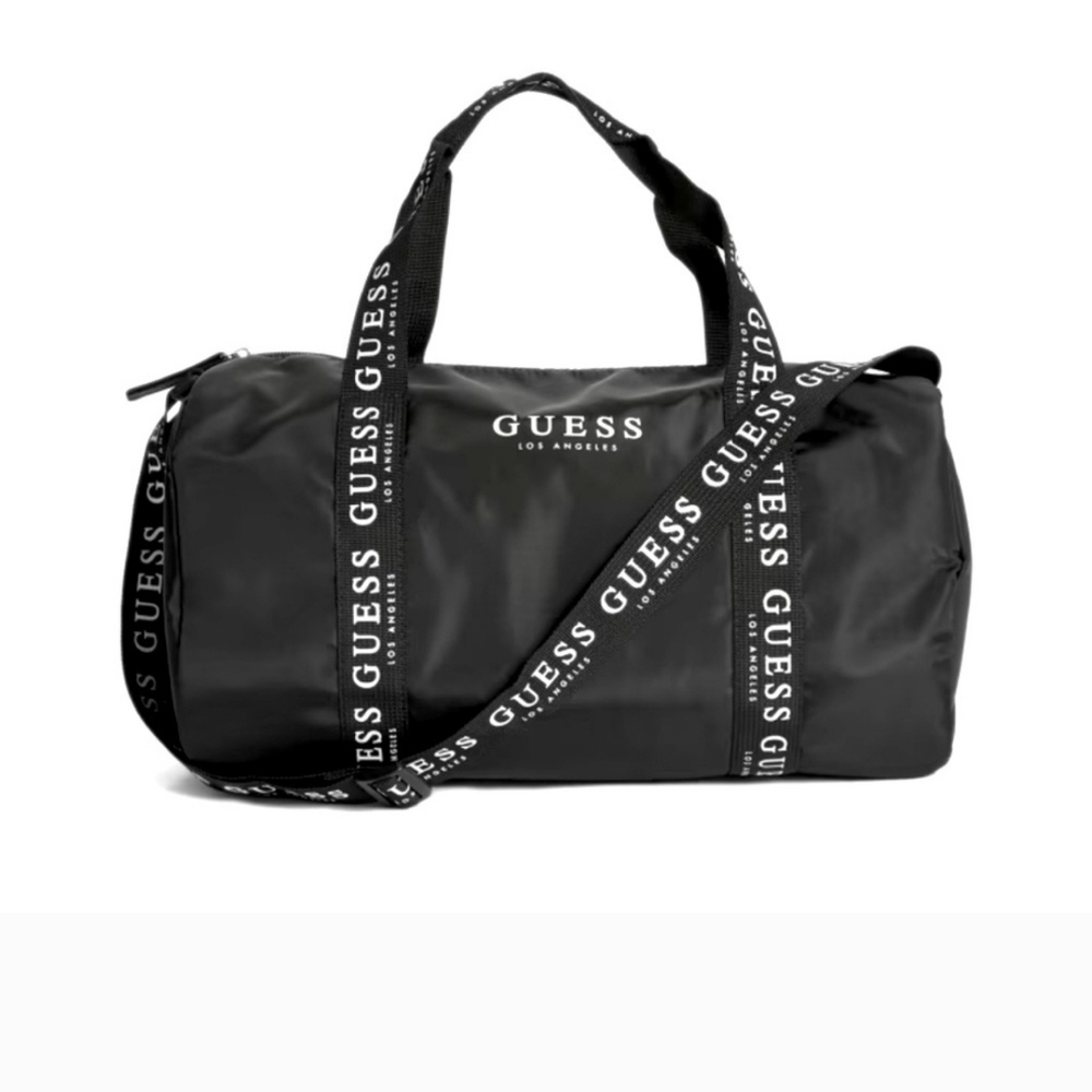 GUESS Traveler Logo Black Duffel Bag Large
